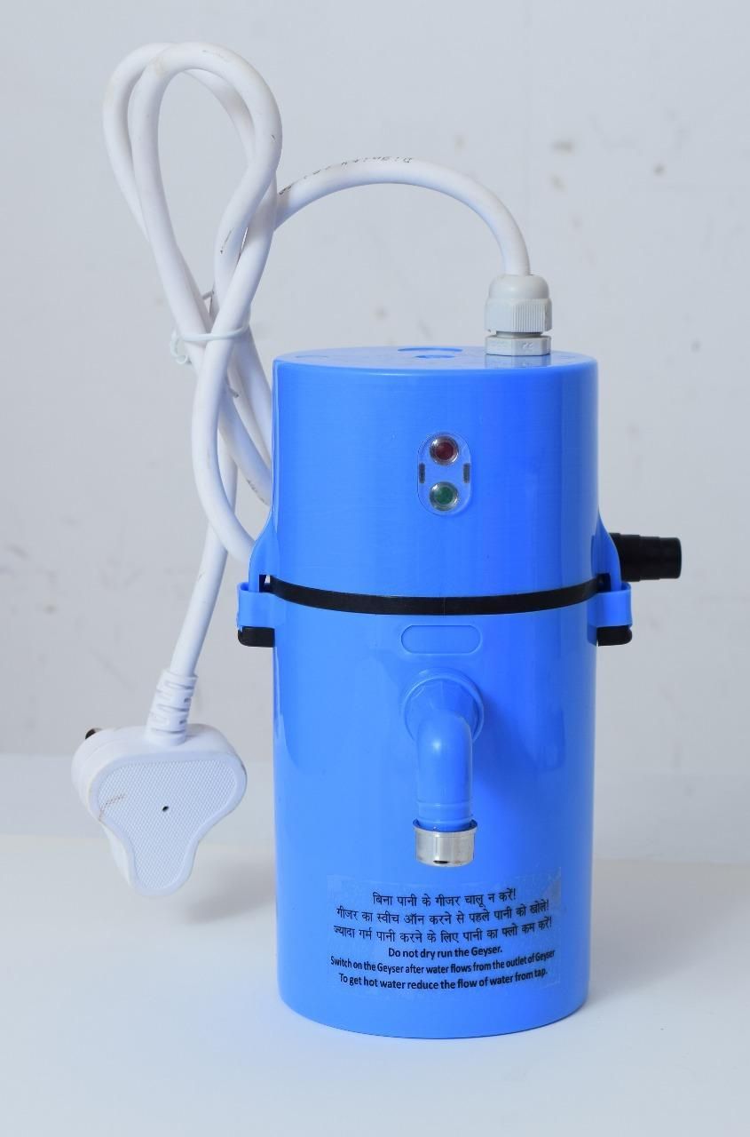Instant Electric Water Geyser (Random Colours) | Fast Heating Portable Geyser for Kitchen & Bathroom