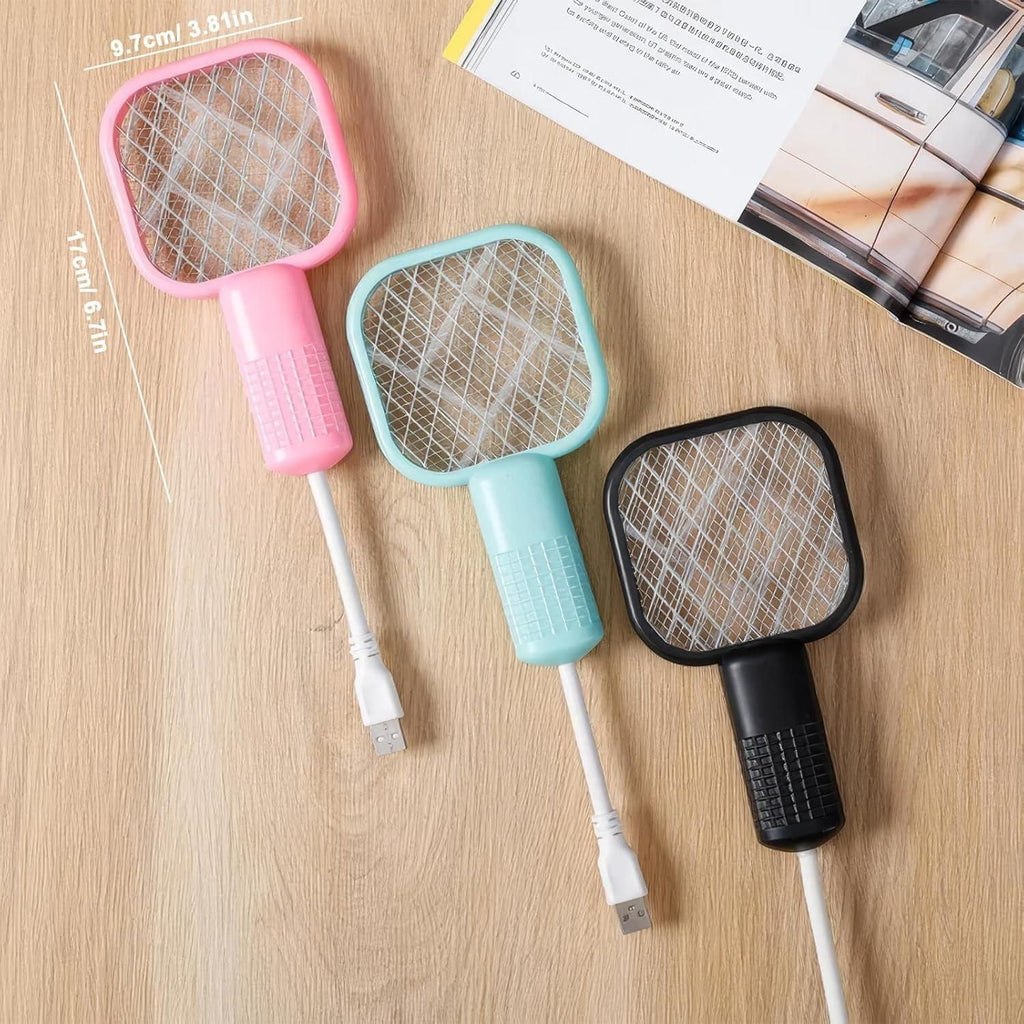 Mini Mosquito Killer Racquet Lamp 2 in 1 | Electric Fly Swatter & Soft Night Light