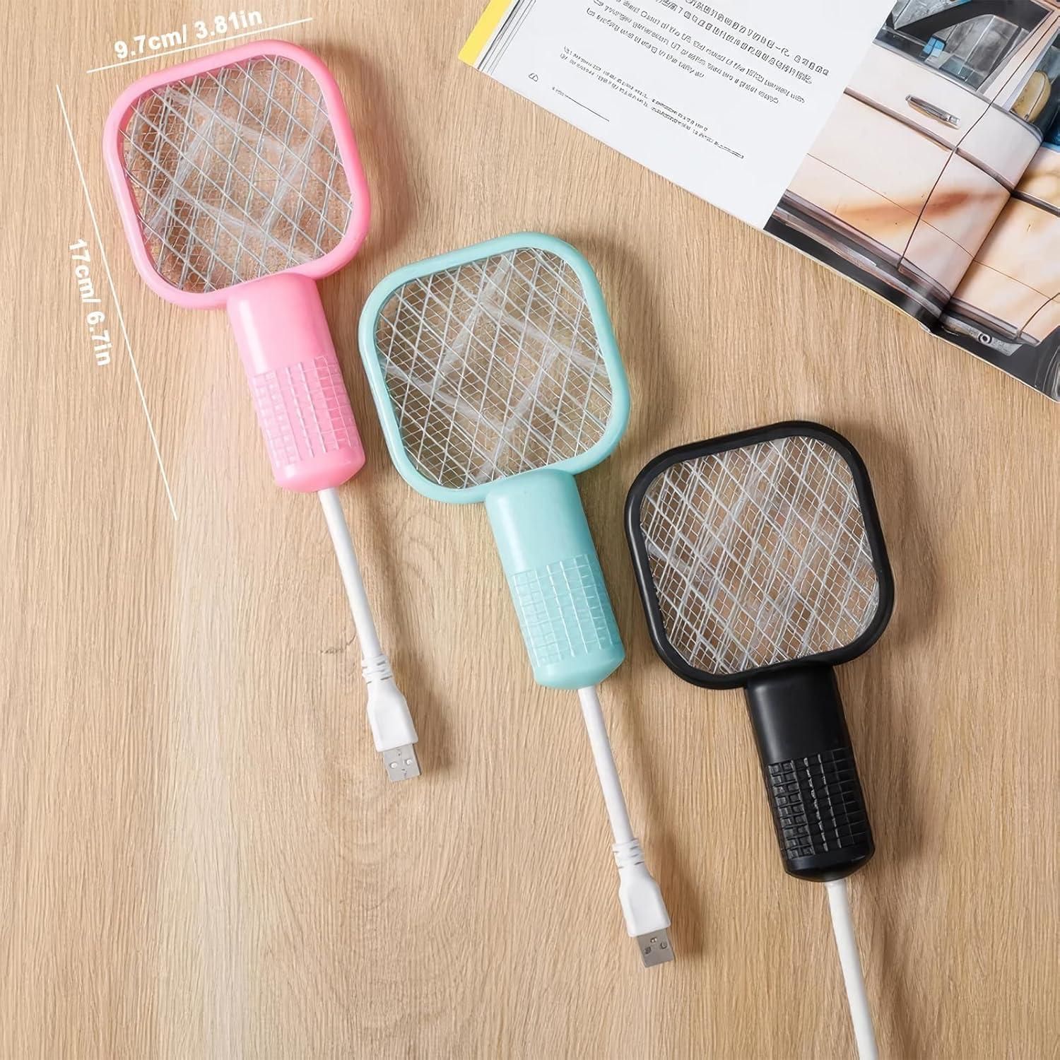 Mini Mosquito Killer Racquet Lamp 2 in 1 | Electric Fly Swatter & Soft Night Light
