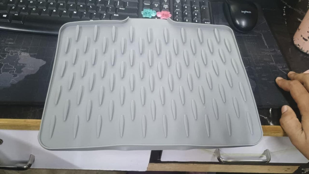 Silicone Dish Drying Mat for Kitchen | Quick Dry Anti-Slip Drain Mat