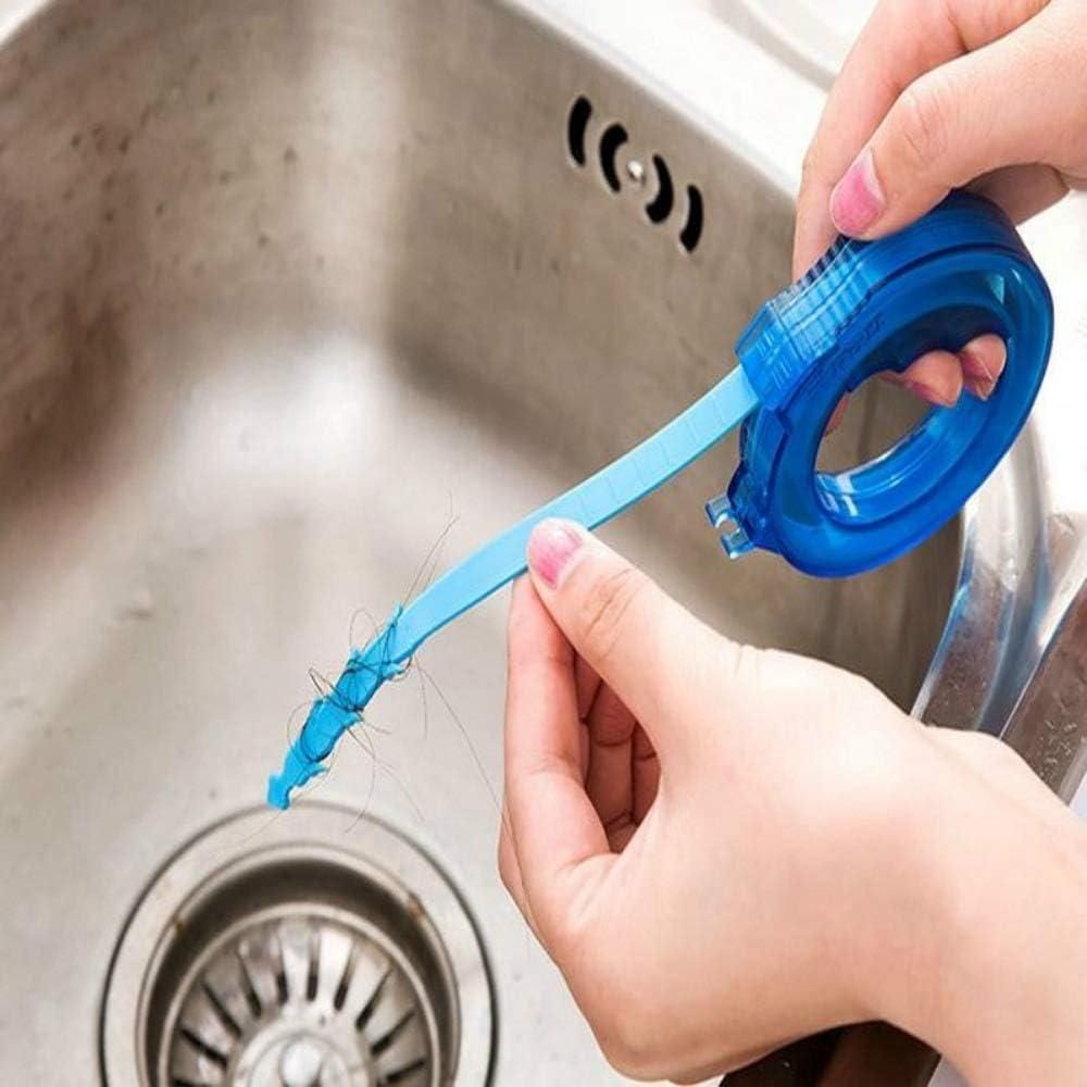 Sink Hair Catcher & Drain Clog Remover Tool | Telescopic Pipe Hook Cleaner