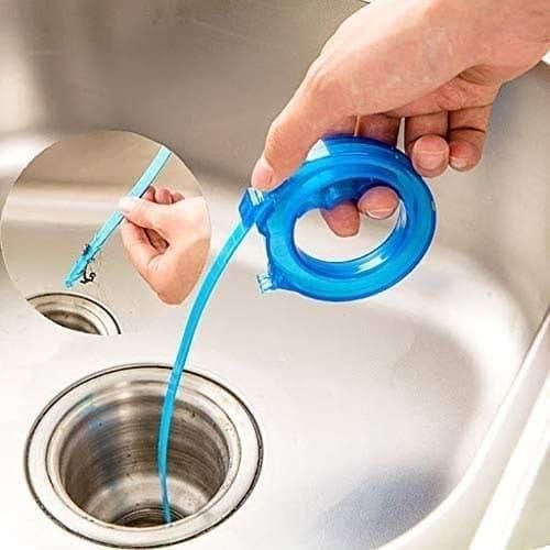 Sink Hair Catcher & Drain Clog Remover Tool | Telescopic Pipe Hook Cleaner