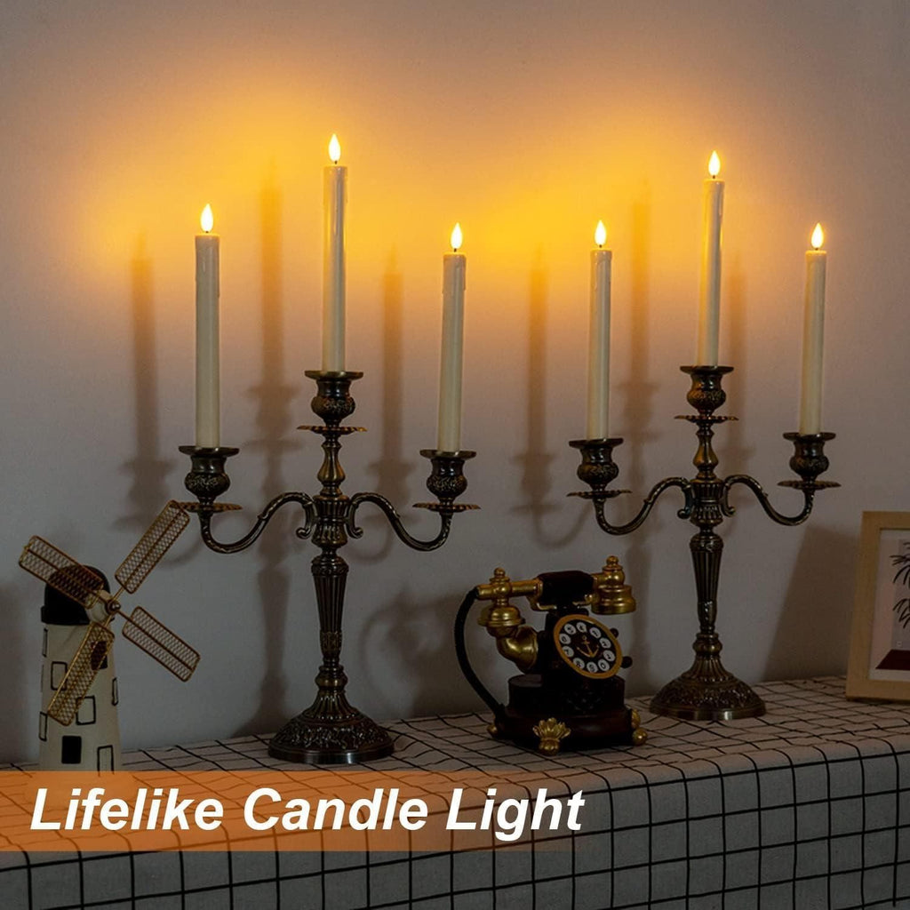 LED Candle Set with Remote (6 Pcs) | Flameless Decorative Candles