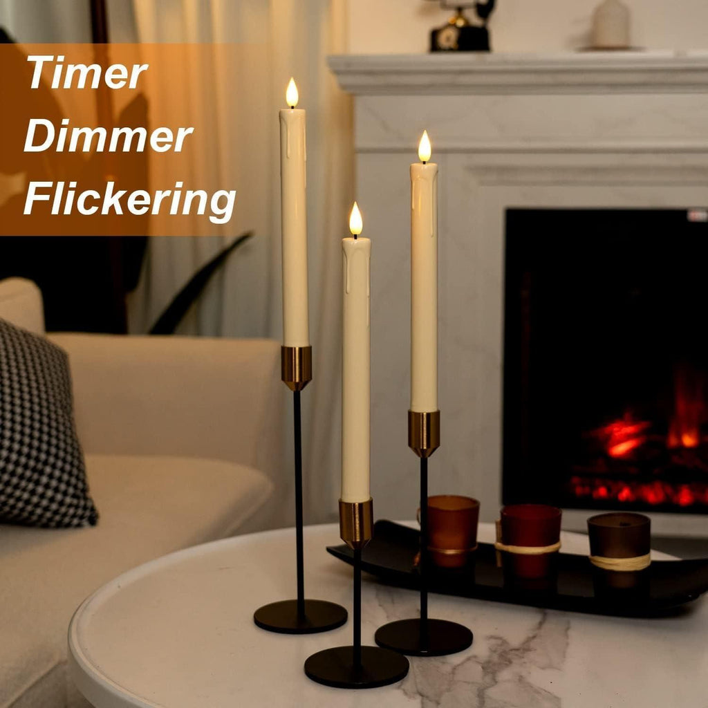 LED Candle Set with Remote (6 Pcs) | Flameless Decorative Candles