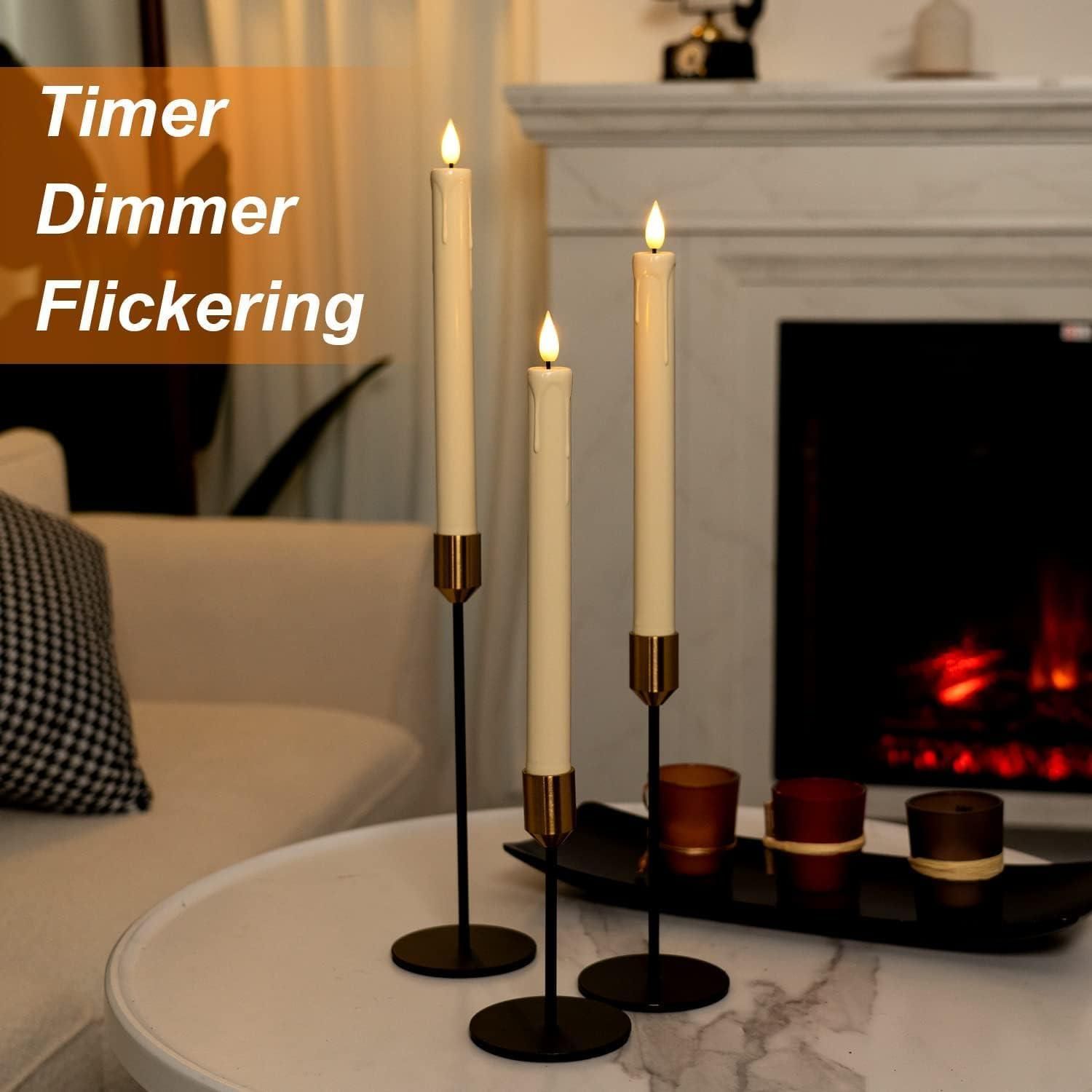 LED Candle Set with Remote (6 Pcs) | Flameless Decorative Candles