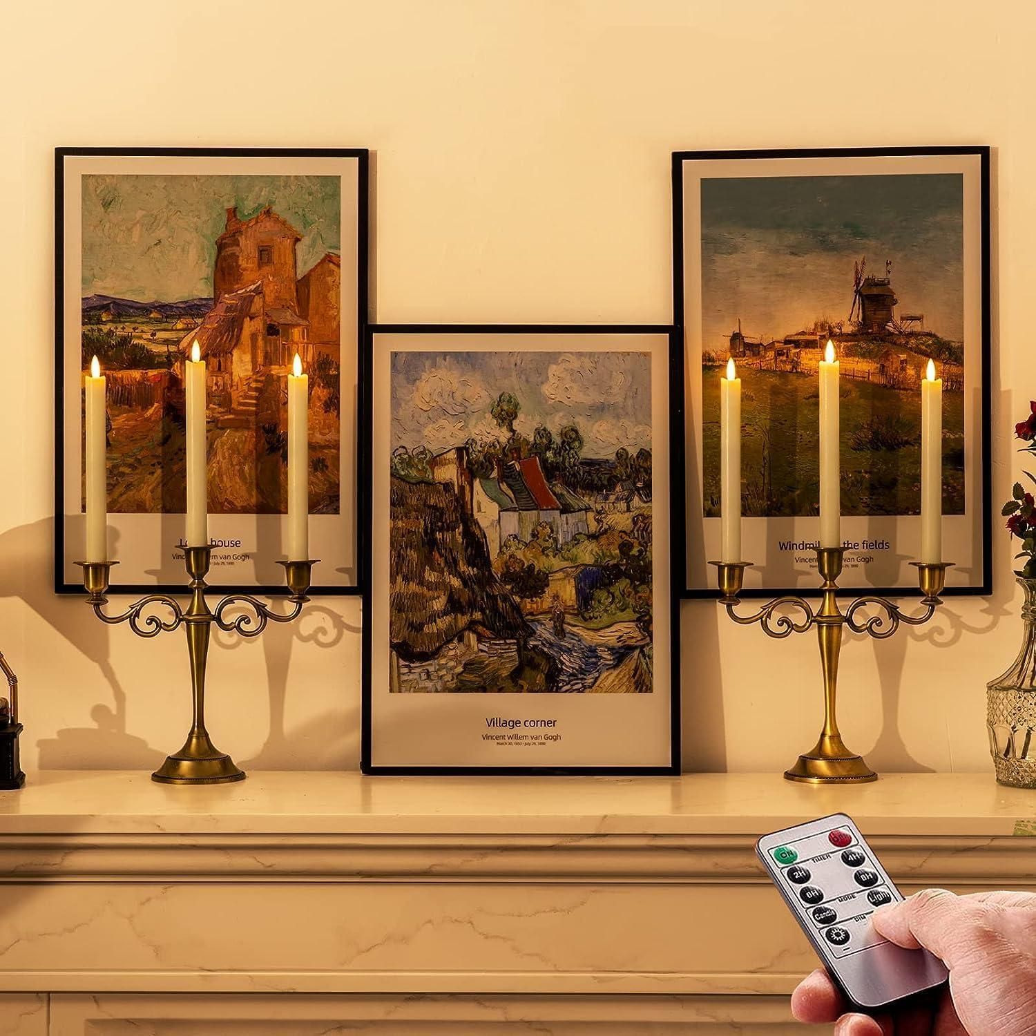 LED Candle Set with Remote (6 Pcs) | Flameless Decorative Candles